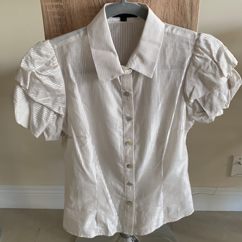 Alice Ritter Size 6 puff sleeve button down
